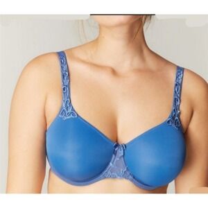 NWT Simone Perele 34F Andora Minimizer Bra 131382 Blue 130960